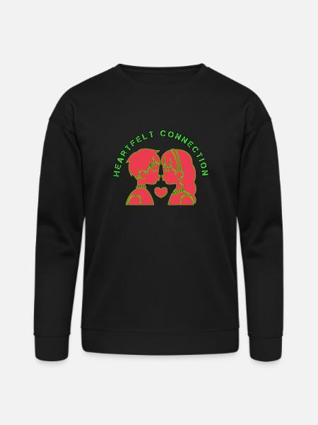 Heartfelt connection logo - Bella + Canvas Unisex Sweatshirt - black