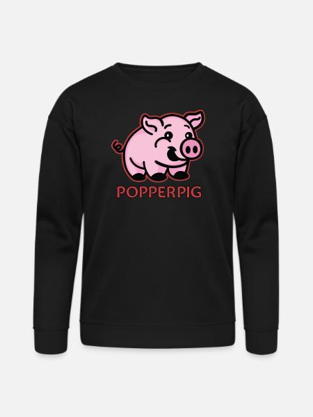 popper pig - Bella + Canvas Unisex Sweatshirt - black
