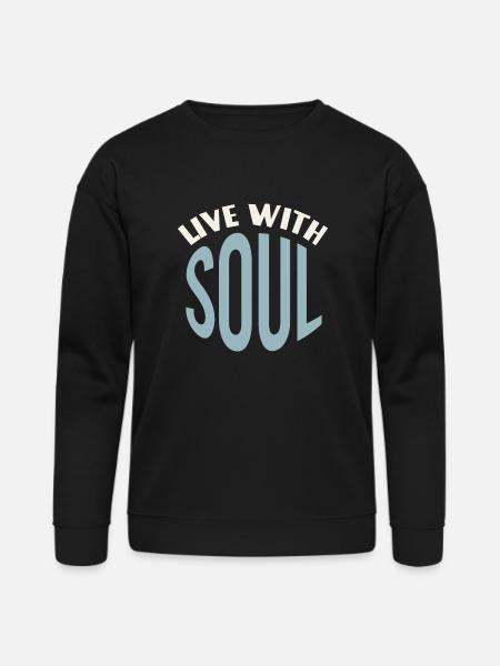 Live With Soul - Bella + Canvas Unisex Sweatshirt - black