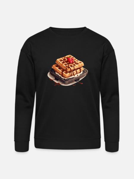 Waffles in the oven - Bella + Canvas Unisex Sweatshirt - black