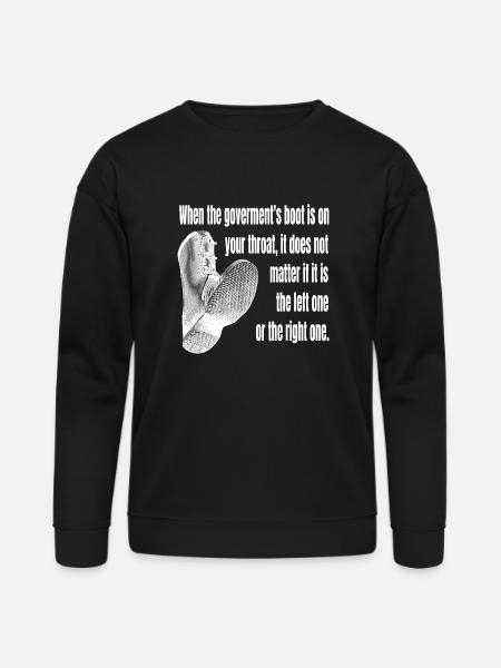 When The Governments Boot - Bella + Canvas Unisex Sweatshirt - black