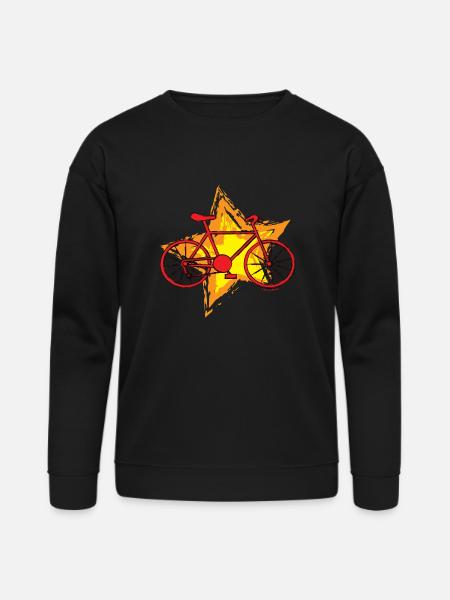 Red Bike Star - Bella + Canvas Unisex Sweatshirt - black