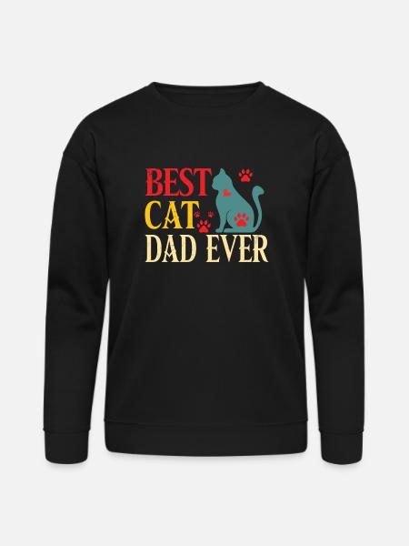 The best Cat Dad - Bella + Canvas Unisex Sweatshirt - black