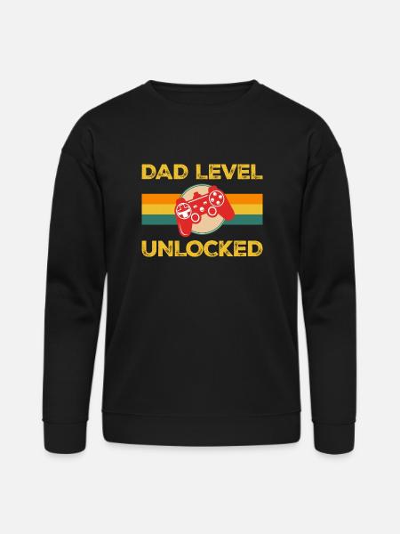 Dad Level Unlocked - Bella + Canvas Unisex Sweatshirt - black
