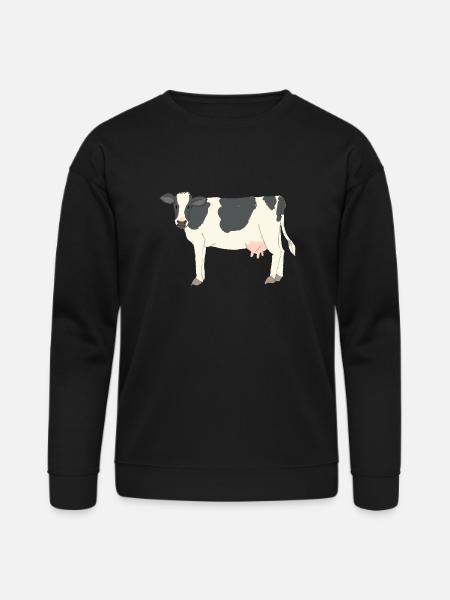 Black And White Cow - Bella + Canvas Unisex Sweatshirt - black