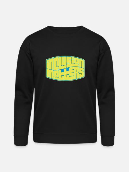 inclusion matters logo quote - Bella + Canvas Unisex Sweatshirt - black