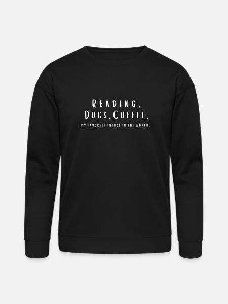 Reading Coffee And Dogs - Bella + Canvas Unisex Sweatshirt - black