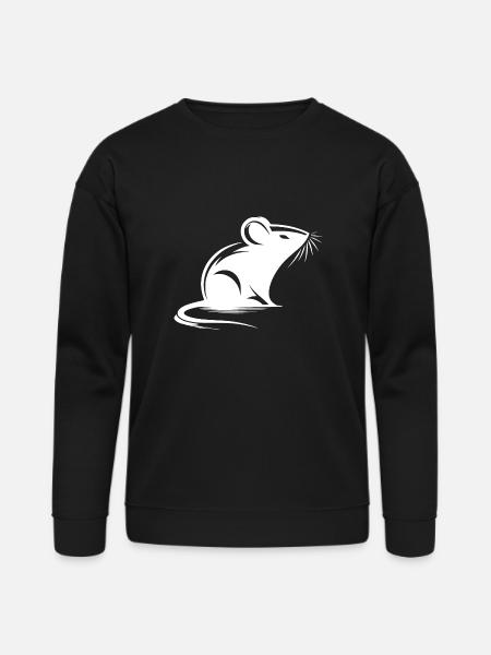 Mouse Drawing Tattoo Style - Bella + Canvas Unisex Sweatshirt - black