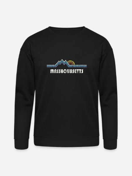 Retro Massachusetts Gift Massachusetts - Bella + Canvas Unisex Sweatshirt - black