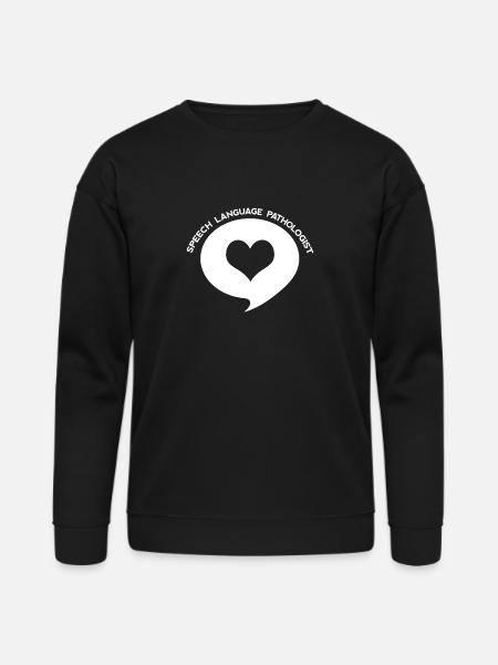 Speech Language Pathologist Heart Shirt - Bella + Canvas Unisex Sweatshirt - black
