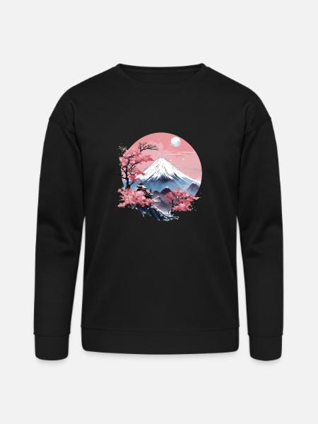 Mount Fuji Sakura - Bella + Canvas Unisex Sweatshirt - black