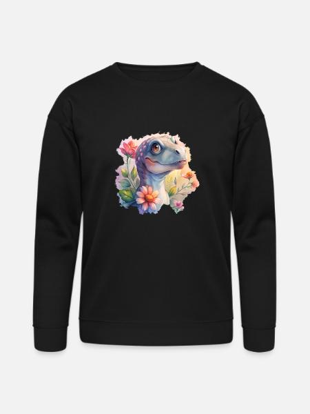 Prehistoric Florals - Bella + Canvas Unisex Sweatshirt - black