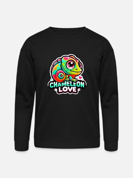 Chameleon Love - Chameleon Lover - Bella + Canvas Unisex Sweatshirt - black