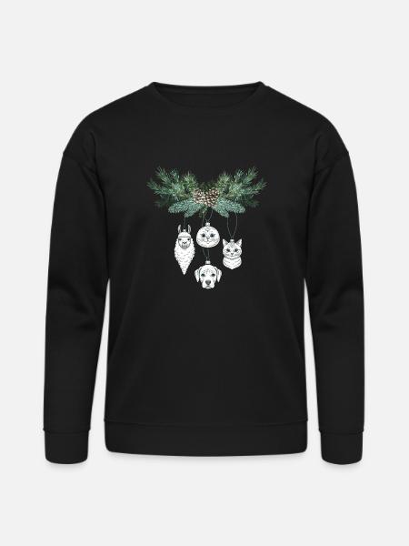 Animal Ornament Festivity - Bella + Canvas Unisex Sweatshirt - black