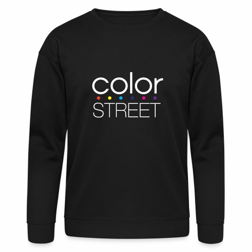 Color Street White Block Logo with Color Dots - Bella + Canvas Unisex Sweatshirt