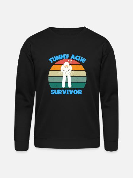 Tummy Ache Survivor - Bella + Canvas Unisex Sweatshirt - black