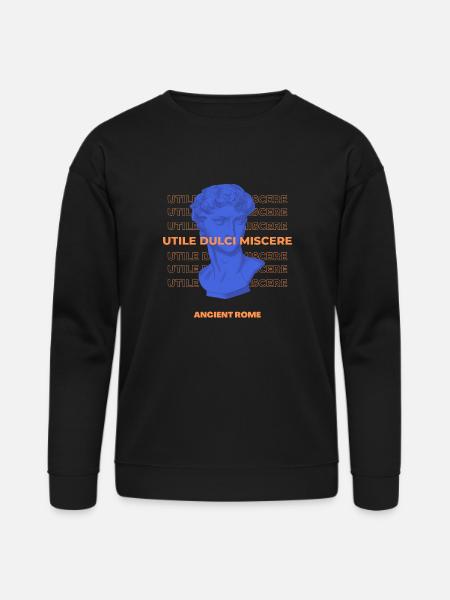 Latin Quote Roman Art - Bella + Canvas Unisex Sweatshirt - black