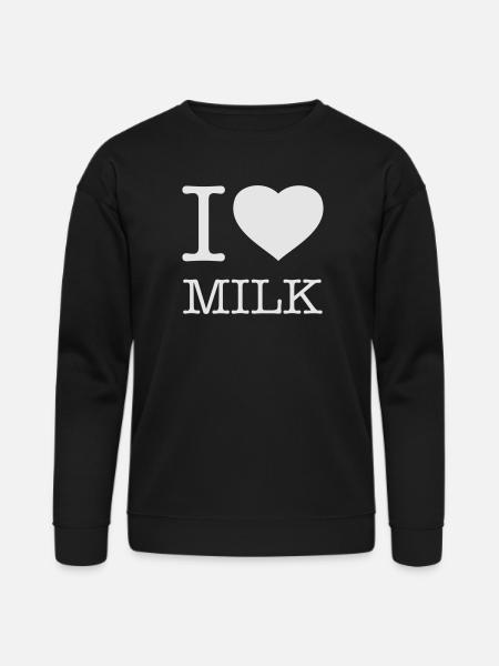 I LOVE MILK - Bella + Canvas Unisex Sweatshirt - black