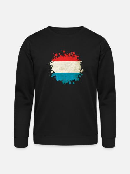 Luxembourg flags blob - Bella + Canvas Unisex Sweatshirt - black