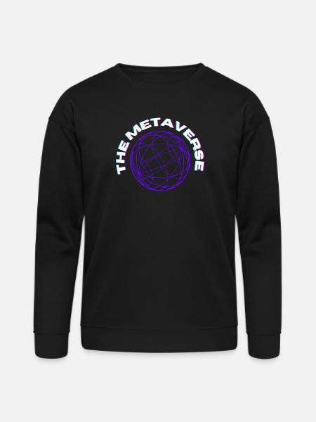 Metaverse Globe Neon Print - Bella + Canvas Unisex Sweatshirt - black