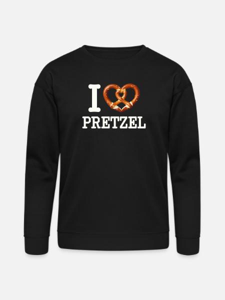 I Heart Pretzel - Bella + Canvas Unisex Sweatshirt - black
