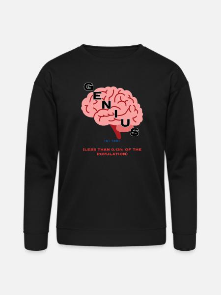 IQ 145plus Genius - Intelligence Quotient - Bella + Canvas Unisex Sweatshirt - black