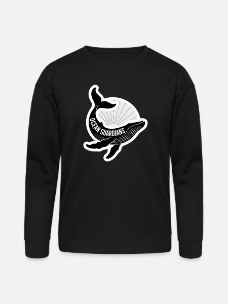 Ocean Guardians Whale Emblem - Bella + Canvas Unisex Sweatshirt - black