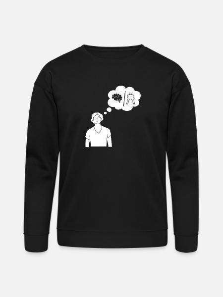 Dual Thought Silhouette - Bella + Canvas Unisex Sweatshirt - black