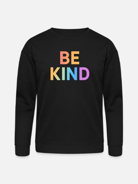 Be Kind Gradient Letters - Bella + Canvas Unisex Sweatshirt - black