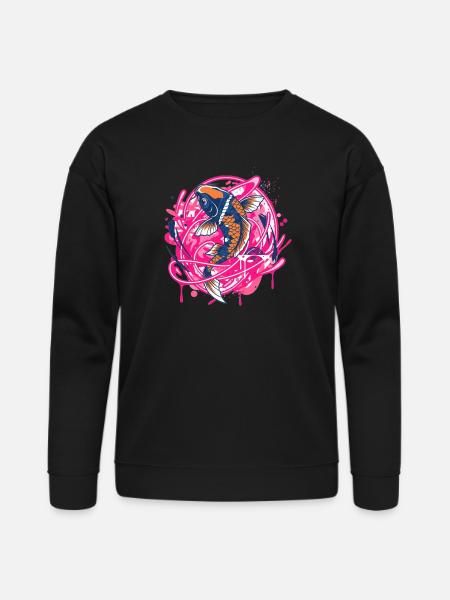 Koi Neon Splash Art - Bella + Canvas Unisex Sweatshirt - black