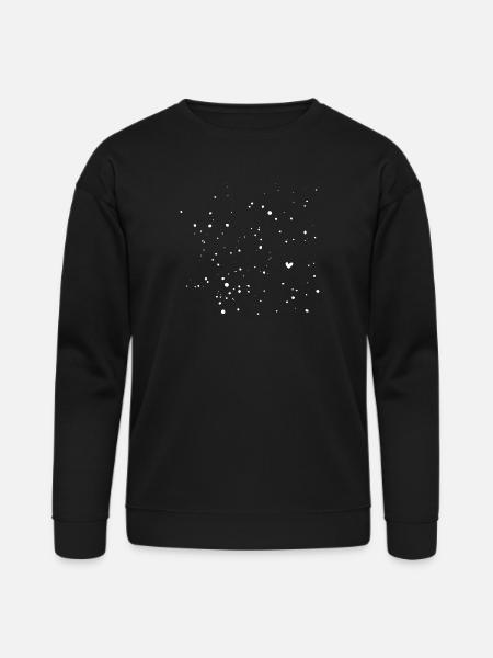 Heart Ink Dots - Bella + Canvas Unisex Sweatshirt - black