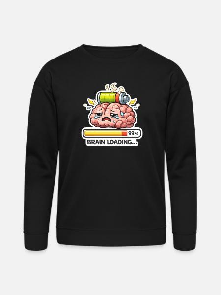 Brain Battery Loading - Bella + Canvas Unisex Sweatshirt - black