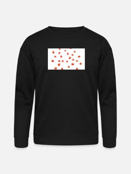 Strawberry Scatter Pattern - Bella + Canvas Unisex Sweatshirt - black