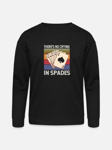Spades Card Player Card Game - Bella + Canvas Unisex Sweatshirt - black