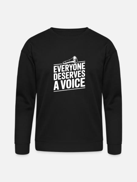Everyone Deserves a Voice - Bella + Canvas Unisex Sweatshirt - black