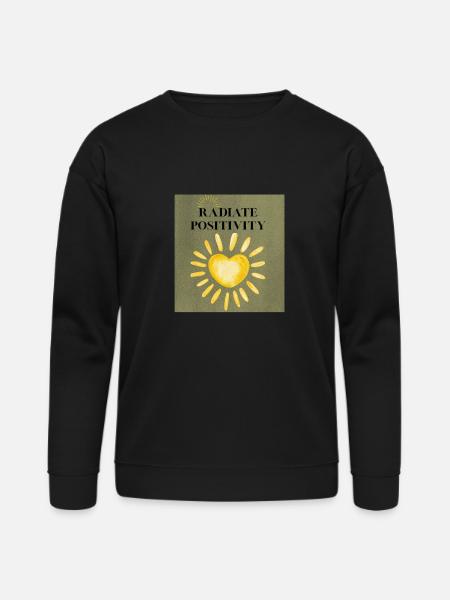 Radiate Positivity Sunheart - Bella + Canvas Unisex Sweatshirt - black