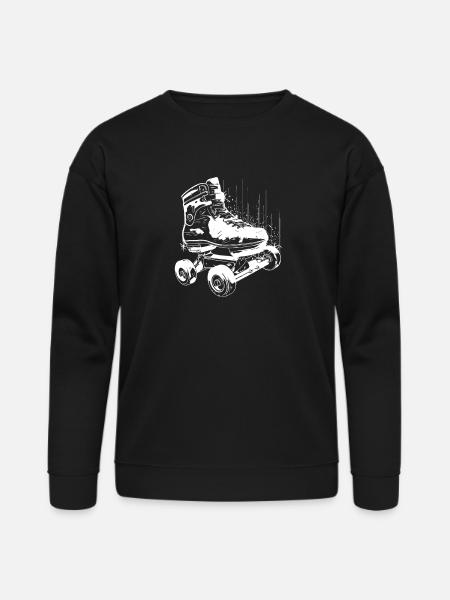 Roller Skates Graphic - Bella + Canvas Unisex Sweatshirt - black