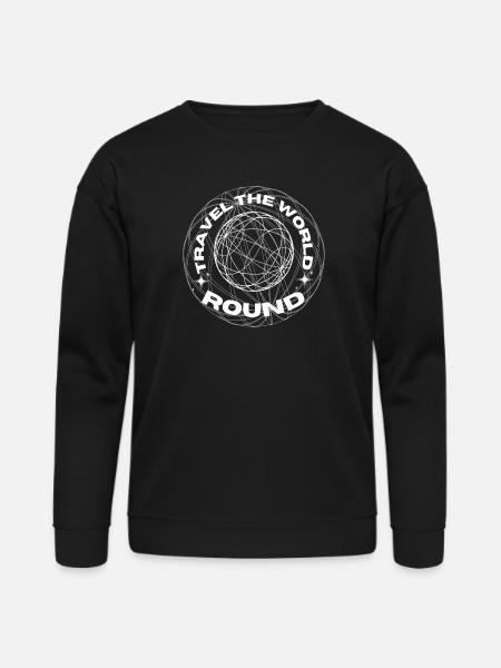 Travel_The_World_Round - Bella + Canvas Unisex Sweatshirt - black