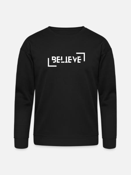 Believe-minimal-design - Bella + Canvas Unisex Sweatshirt - black