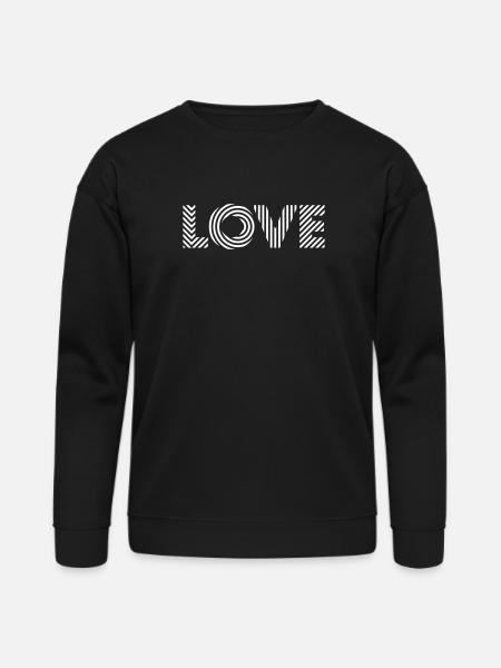 Love Square – Romantic Text Art - Bella + Canvas Unisex Sweatshirt - black