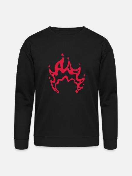 bonfire flames cool design - Bella + Canvas Unisex Sweatshirt - black