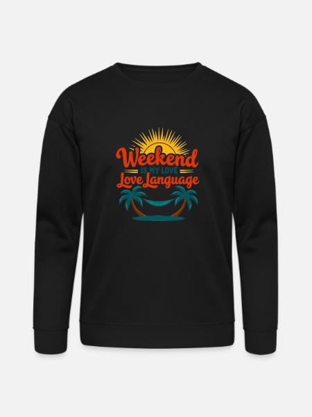Weekend Love - Bella + Canvas Unisex Sweatshirt - black