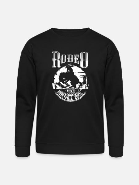 Rodeo Rider Silhouette Badge - Bella + Canvas Unisex Sweatshirt - black