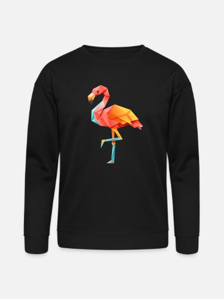 Flamingo Sunset - Bella + Canvas Unisex Sweatshirt - black