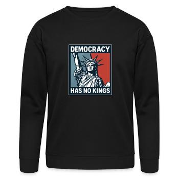 Democracy has no kings - Bella + Canvas Unisex Sweatshirt - black - Front