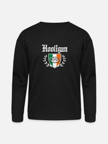 Irish Hooligan Crest vintage distressed look - Bella + Canvas Unisex Sweatshirt - black