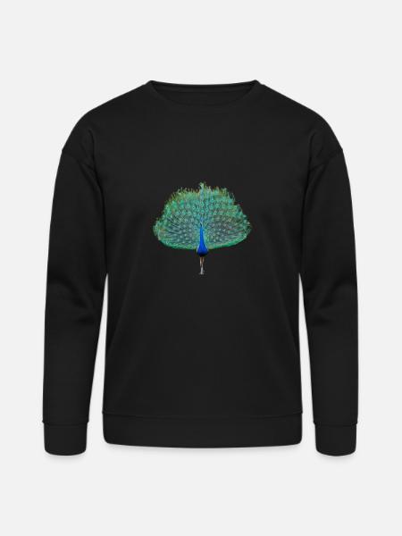 Dancing Peacock - Bella + Canvas Unisex Sweatshirt - black