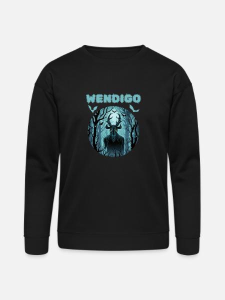Wendigo Cryptid Halloween - Bella + Canvas Unisex Sweatshirt - black