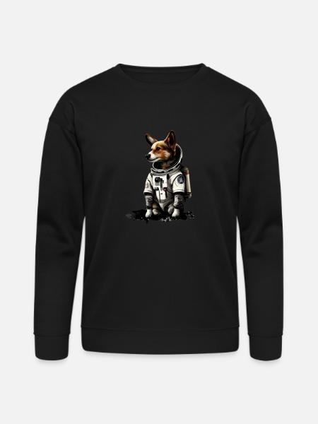 Dog Astronauts Suit - Bella + Canvas Unisex Sweatshirt - black