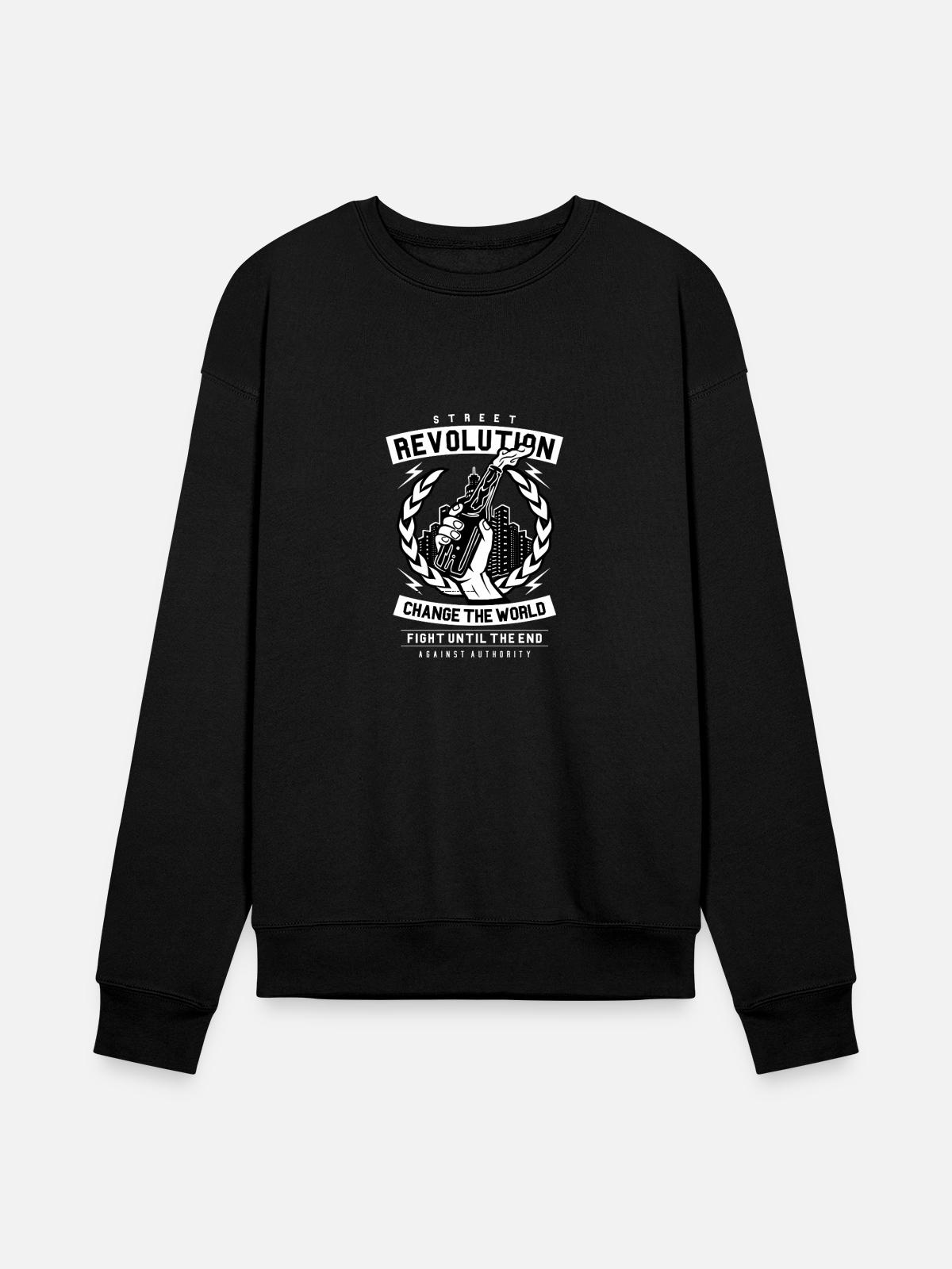 Street revolution - Bella + Canvas Unisex Sweatshirt - black - Front